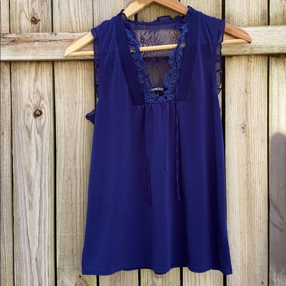 EUC Navy Express Blue Lace Express Tanktop